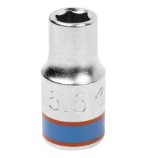 Головка торцевая стандартная шестигранная 1/4", 5,5 мм KING TONY 233555M Головка торцевая стандартная шестигранная 1/4", 5,5 мм KING TONY 233555M