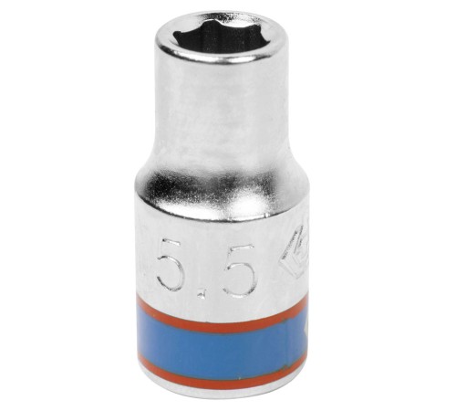 Головка торцевая стандартная шестигранная 1/4", 5,5 мм KING TONY 233555M Головка торцевая стандартная шестигранная 1/4", 5,5 мм KING TONY 233555M