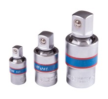 Набор карданов шаровых 1/4", 3/8", 1/2", 3 предмета KING TONY 9113PR Набор карданов шаровых 1/4", 3/8", 1/2", 3 предмета KING TONY 9113PR