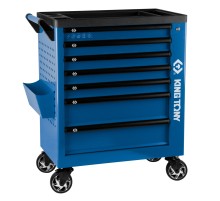 Тележка инструментальная, 7 выдвижных ящиков, "PROFESSIONAL", синяя KING TONY 87G38-7B-B