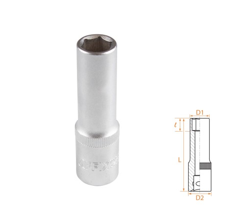 Головка торцевая глубокая шестигранная 1/2", 13 мм AFFIX AF00140013 Головка торцевая глубокая шестигранная 1/2", 13 мм AFFIX AF00140013