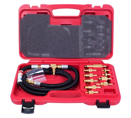 Набор для тестирования топливных систем впрыска европейских автомобилей, кейс, 15 предметов МАСТАК 120-03015C