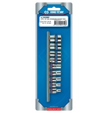 Набор торцевых головок 1/4", шестигранные, 4-13 мм, 9 предметов KING TONY 2509MR
