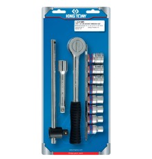 Набор торцевых головок 1/2", шестигранные, 10-19 мм, 11 предметов KING TONY 4311MR