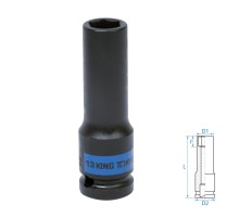 Головка торцевая ударная глубокая шестигранная 1/2", 13 мм KING TONY 443513M