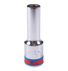 Головка торцевая глубокая шестигранная 1/2", 7/16", дюймовая KING TONY 423514S