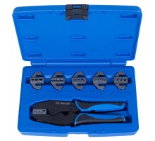 Кримпер храповичный для обжима изолированных наконечников, 7 предметов, кейс KING TONY 42107GX