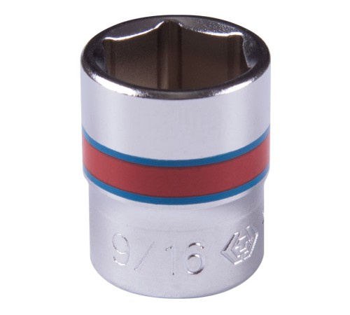 Головка торцевая стандартная шестигранная 1/4", 9/16", дюймовая KING TONY 233518S Головка торцевая стандартная шестигранная 1/4", 9/16", дюймовая KING TONY 233518S
