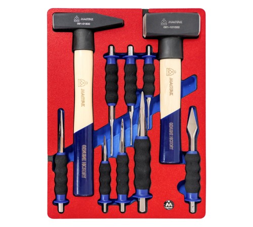 Набор ударно-режущего инструмента, ложемент, 10 предметов МАСТАК 5-9010