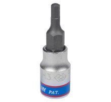 Насадка (бита) торцевая 1/4", Hex, 3 мм, L = 37 мм KING TONY 203503