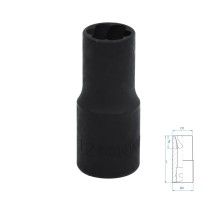 Головка для поврежденного крепежа 1/2", 12 мм KING TONY 9TD403-12M Головка для поврежденного крепежа 1/2", 12 мм KING TONY 9TD403-12M