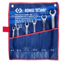 Набор разрезных ключей, 8-22 мм, 6 предметов KING TONY 1306MR