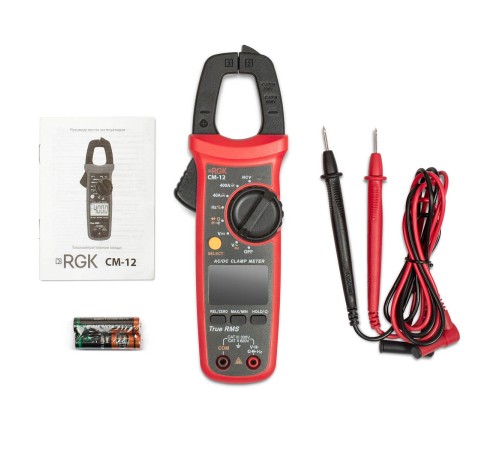 Токовые клещи RGK CM-12 с поверкой Токовые клещи RGK CM-12 с поверкой
