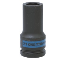 Головка торцевая ударная глубокая шестигранная 3/4", 21 мм KING TONY 643521M Головка торцевая ударная глубокая шестигранная 3/4", 21 мм KING TONY 643521M