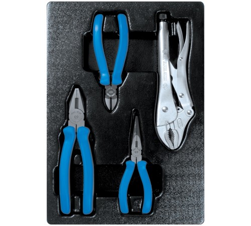 Набор пассатижей и бокорезов, ложемент, 4 предмета KING TONY 9-42144GP