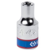 Головка торцевая TORX Е-стандарт 1/4", E4, L = 24 мм KING TONY 237504M Головка торцевая TORX Е-стандарт 1/4", E4, L = 24 мм KING TONY 237504M
