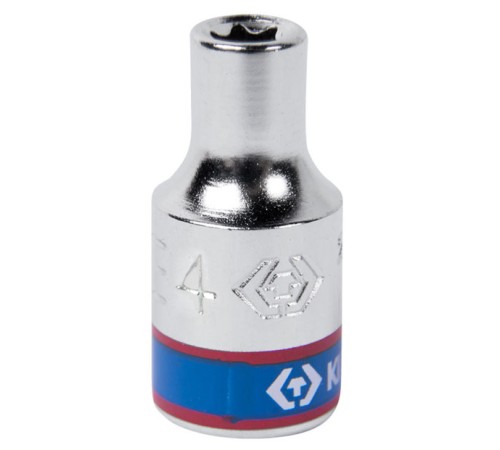 Головка торцевая TORX Е-стандарт 1/4", E4, L = 24 мм KING TONY 237504M Головка торцевая TORX Е-стандарт 1/4", E4, L = 24 мм KING TONY 237504M