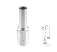 Головка торцевая глубокая шестигранная 1/2", 11 мм TOLSEN TT16561