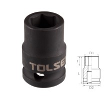 Головка торцевая ударная шестигранная 1/2", 14 мм TOLSEN TT18214 Головка торцевая ударная шестигранная 1/2", 14 мм TOLSEN TT18214