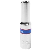 Головка торцевая глубокая шестигранная 1/4", 6 мм KING TONY 223506M