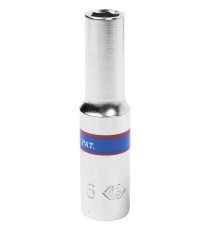Головка торцевая глубокая шестигранная 1/4", 6 мм KING TONY 223506M