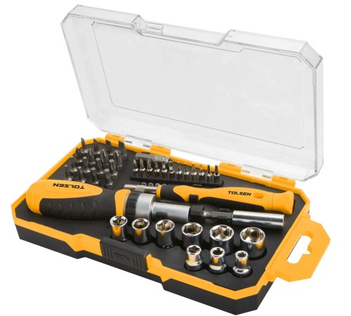 Набор вставок (бит) 1/4", PH, PZ, Hex, Torx, Slotted, 42 предмета TOLSEN TT20041 Набор вставок (бит) 1/4", PH, PZ, Hex, Torx, Slotted, 42 предмета TOLSEN TT20041