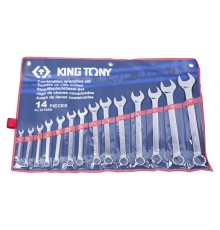 Набор комбинированных ключей, 5/16"-1-1/4", 14 предметов KING TONY 1214SR