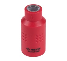 Головка торцевая диэлектрическая шестигранная 3/8", 8 мм KING TONY 3335VE08M
