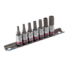 Набор торцевых насадок 1/4", Hex, 1/8" - 3/8", L = 37 мм, 7 предметов KING TONY 2127SR Набор торцевых насадок 1/4", Hex, 1/8" - 3/8", L = 37 мм, 7 предметов KING TONY 2127SR