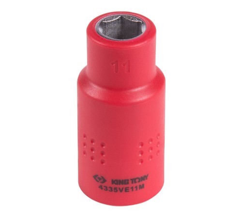 Головка торцевая диэлектрическая шестигранная 1/2", 11 мм KING TONY 4335VE11M Головка торцевая диэлектрическая шестигранная 1/2", 11 мм KING TONY 4335VE11M