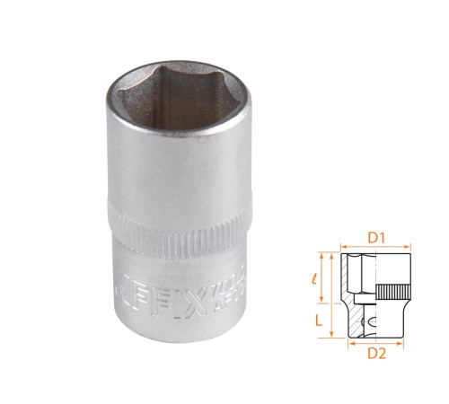 Головка торцевая стандартная шестигранная 1/2", 16 мм AFFIX AF00040016 Головка торцевая стандартная шестигранная 1/2", 16 мм AFFIX AF00040016