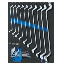 Набор накидных ключей и Torx L-образных, ложемент, 19 предметов KING TONY 9-90119MRV Набор накидных ключей и Torx L-образных, ложемент, 19 предметов KING TONY 9-90119MRV