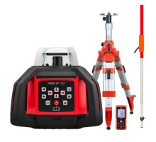 Комплект: ротационный нивелир RGK SP-612 + элевационный штатив RGK SH-170 + рейка RGK LR-2 + дальномер RGK DL100