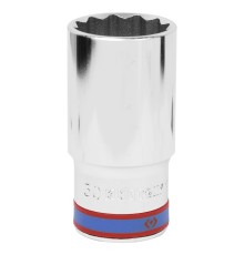 Головка торцевая глубокая двенадцатигранная 1/2", 30 мм KING TONY 423030M