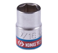 Головка торцевая стандартная шестигранная 3/8", 7/16", дюймовая KING TONY 333514S