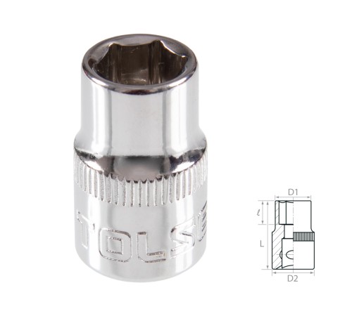 Головка торцевая стандартная шестигранная 3/8", 11 мм TOLSEN TT16311 Головка торцевая стандартная шестигранная 3/8", 11 мм TOLSEN TT16311