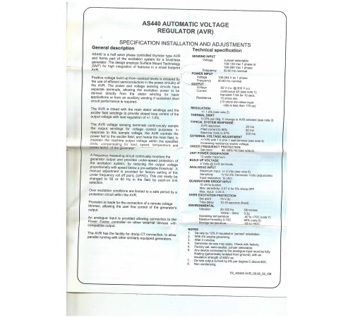 Регулятор напряжения AS440/ AVR AS440 Регулятор напряжения AS440/ AVR AS440