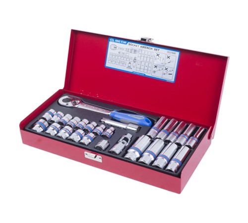 Набор торцевых головок с принадлежностями 3/8