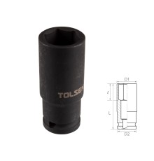 Головка торцевая ударная глубокая шестигранная 1/2", 21 мм TOLSEN TT18271
