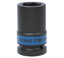 Головка торцевая ударная глубокая шестигранная 1", 32 мм KING TONY 843532M