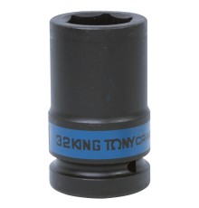 Головка торцевая ударная глубокая шестигранная 1", 32 мм KING TONY 843532M