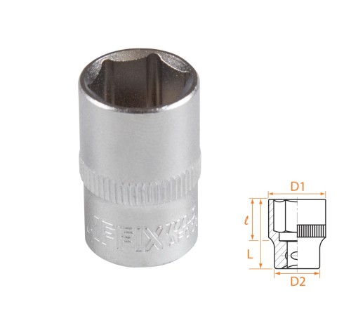 Головка торцевая стандартная шестигранная 3/8", 13 мм AFFIX AF00030013