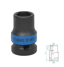 Головка торцевая ударная шестигранная 1/2", 13 мм KING TONY 453513M Головка торцевая ударная шестигранная 1/2", 13 мм KING TONY 453513M