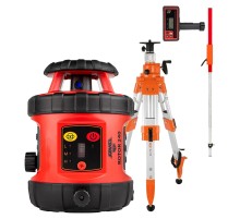 Комплект: ротационный нивелир AMO ROTOR 240 с калибровкой + штатив RGK SH-170 рейка RGK LR-2 приемник RGK LD-88