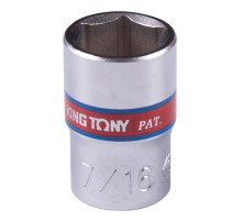 Головка торцевая стандартная шестигранная 1/4", 7/16", дюймовая KING TONY 233514S
