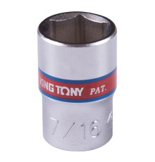 Головка торцевая стандартная шестигранная 1/4", 7/16", дюймовая KING TONY 233514S Головка торцевая стандартная шестигранная 1/4", 7/16", дюймовая KING TONY 233514S