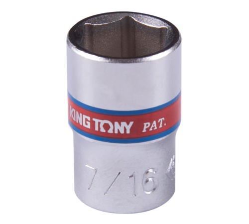 Головка торцевая стандартная шестигранная 1/4", 7/16", дюймовая KING TONY 233514S Головка торцевая стандартная шестигранная 1/4", 7/16", дюймовая KING TONY 233514S