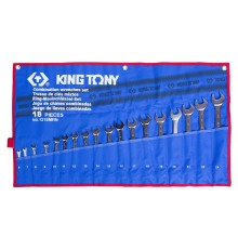 Набор комбинированных ключей, 6-24 мм чехол из теторона, 18 предметов KING TONY 1218MRN