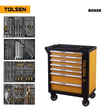 Набор инструментов 157 предметов, "BOXER", в черной тележке TOLSEN TT85415