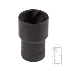 Головка для поврежденного крепежа 1/2", 24 мм KING TONY 9TD403-24M Головка для поврежденного крепежа 1/2", 24 мм KING TONY 9TD403-24M